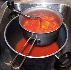 Step 10 - Bring the tomatoes to a gentle simmer for 30 minutes Cook until vegetables are soft (about 30 minutes).