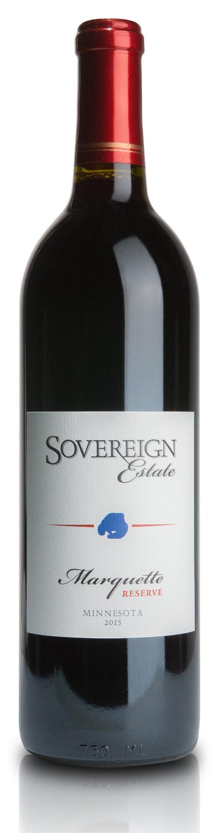 program. It is a very durable grape and easy to grow. S 2015 Reserve Wines 2015 was the first year Sovereign Estate made reserve wines. They were Frontenac Blanc, Marquette, and Cabernet Franc.