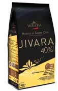 Chocolate Couvertures MILK COUVERTURES JIVARA MILK 40% 4658 Creamy and chocolaty notes of cocoa, vanilla and malt This exceptional milk chocolate has pronounced cocoa notes, which harmonize perfectly