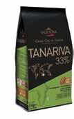 TANARIVA 33% 4659 Madagascar Milk & caramel notes Madagascar cocoa beans give Tanariva Milk 33% its balanced acidity softened by distinctive milk and caramel notes. Chocolates NEW Name Code min.