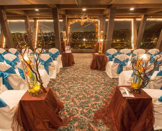 BANQUET ROOMS 8 Silverado Room Featuring a full panoramic view of Orange County with seating for up to 250 guests