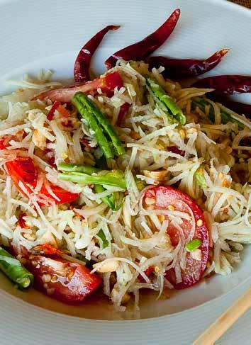 seasonal vegetables and simmered in Thai herbs and spices a