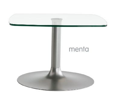 7 m GLASS PEDESTAL TABLE A high table with a glass surface and