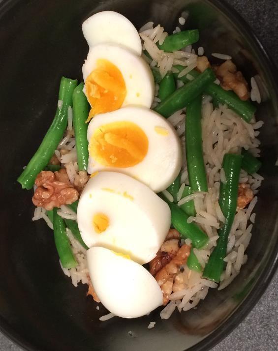 #CROCKFIT LUNCH RECIPES Boil the egg for 8 minutes. Egg & rice salad Great Vegetarian option!
