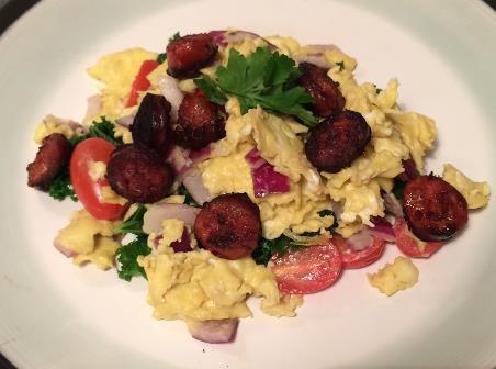 #CROCKFIT LUNCH RECIPES Chorizo scrambled eggs Vegetarians take away the Chorizo!