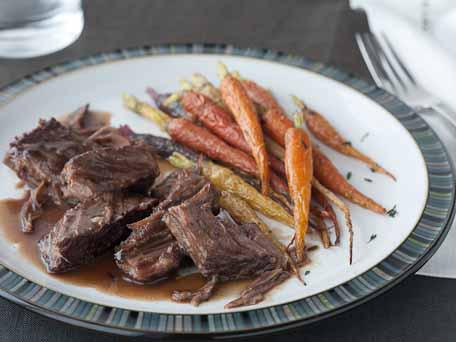 Julie Toy Provided by: Curtis Stone 3 hr 35 mins total 15 mins prep Full Screen 6 Servings Ingredients Short Ribs: 3 1/2 to 4 pounds meaty beef short ribs Salt and freshly ground black pepper 2
