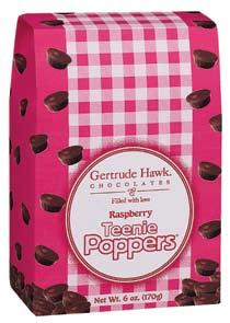 50 PEPPERMINT TEENIE POPPERS Cool tiny peppermints wrapped in rich dark chocolate.