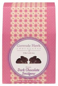 64 DARK SMIDGENS Deeply delicious solid dark chocolate in classic bunny