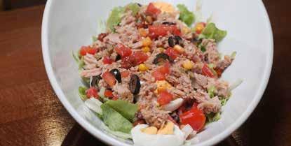 tomatoes and caesar dressing Greek salad.. 10 WOK VEAL SALAD Mediterranean tuna salad.