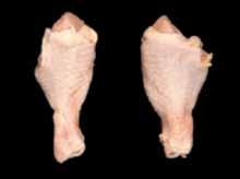 Thighs Available as IF, a thigh is produced by cutting a whole leg at the joint between the tibia and the femur.