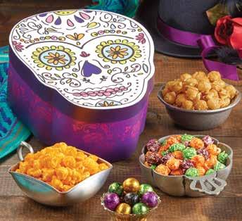 5-Gal 3-Flavor $39.99 P078340 3.5-Gal 4-Flavor $39.99 C D C DAY OF THE DEAD GRAND SAMPLER new! All souls will get a kick out of this sweet and savory mix.