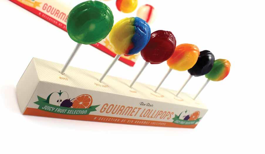 BOn BON s GOURMET collection GOURMET lollipops Great merchandising #2 Vertical merchandising Groups packs for maximum visual impact
