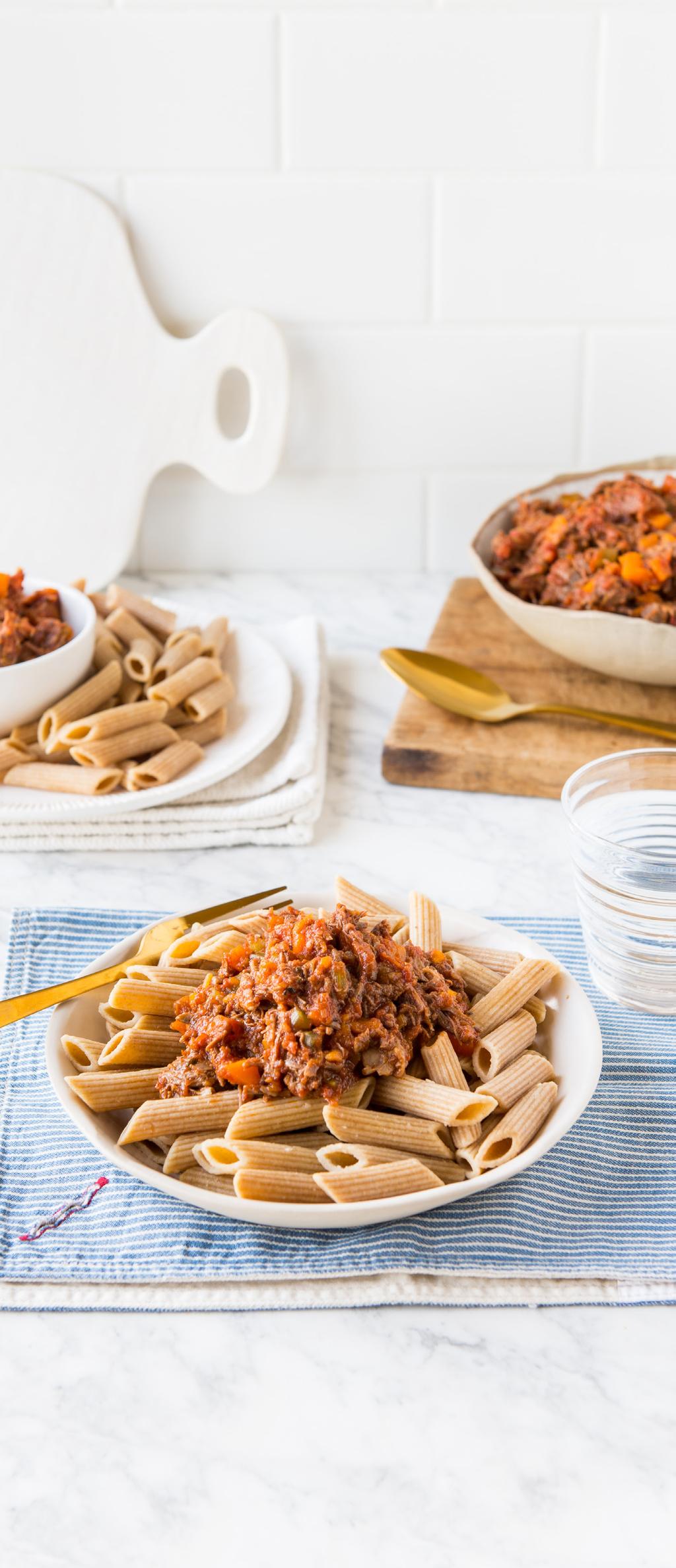 SLOW COOKER RAGU Prep Time: 2 mins Cooking Time: 480 mins This recipe will be a hit with the whole family. Make a large batch so you can freeze portions to use another time.