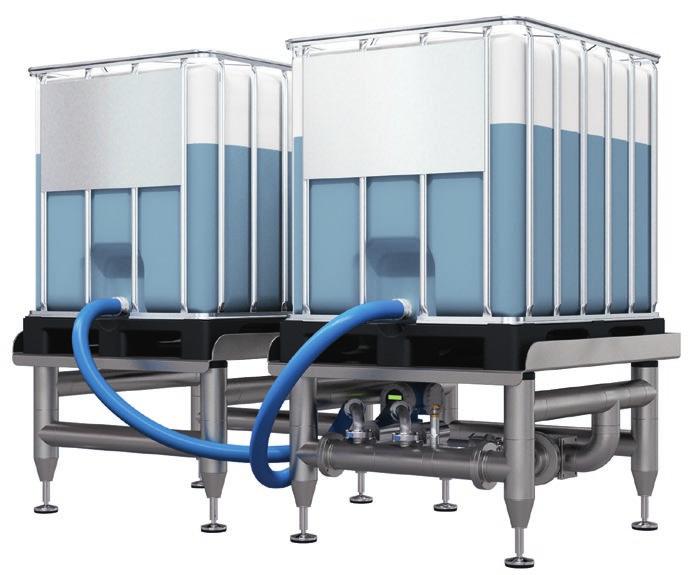 Bühler offers a unique container unit for storing and feeding liquids such as oil or syrup.
