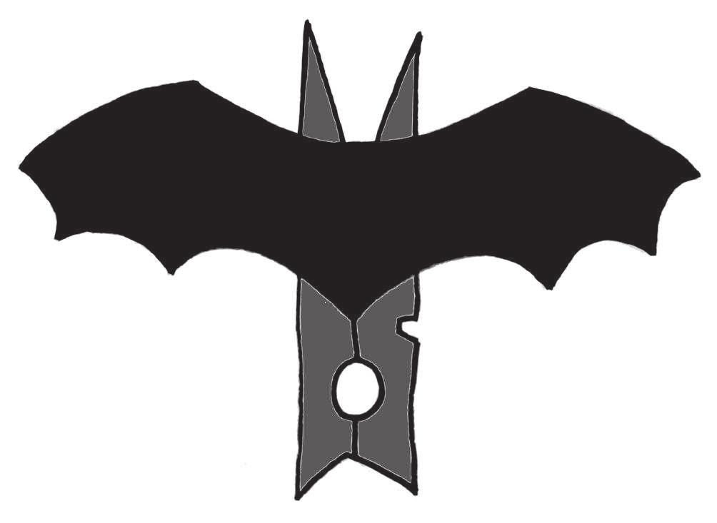 UN MORCEGO Pinta de negro as ás do morcego. Pinta, tamén de negro, unha pinza de madeira, con rotuladores ou témpera.