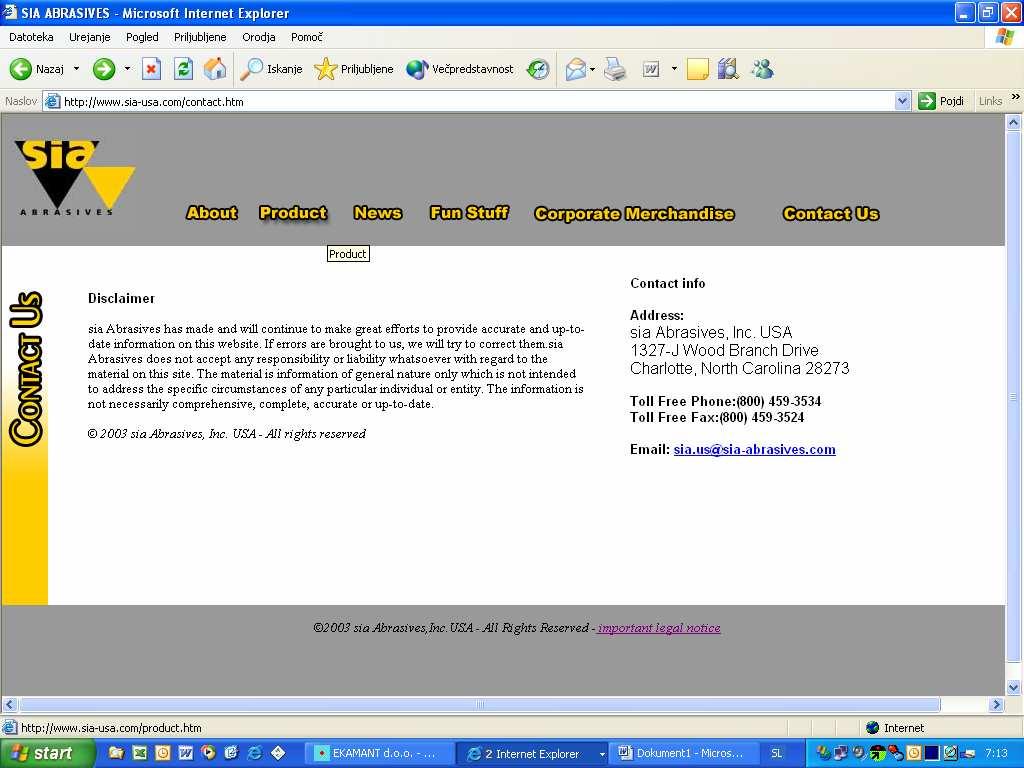 2005 Slika 4: Spletna stran