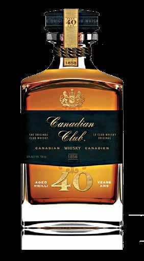 Canadian Whisky 86. CANADIAN CLUB 40 YEAR OLD After 40 years in barrels, the trademark Canadian Club dark fruit is as rich as ever.