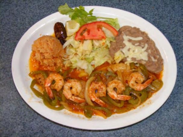 CAMARONES A LA DIABLA Shrimp served with chopped onions, and our special spicy sauce 11.