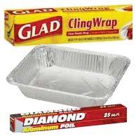Deep111 100 1 ct 17.49 0.17 Diamond Aluminum Foil 24 25 ft 25.99 1.08 Glad Cling Wrap 12 200 sf 24.99 2.