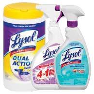 40 2.60 Lavender Lysol All Purpose Cleaner 12 32 oz 31.49 2.62 Lemon Trig. W-Bleach Trig. 12 32 oz 29.79 2.