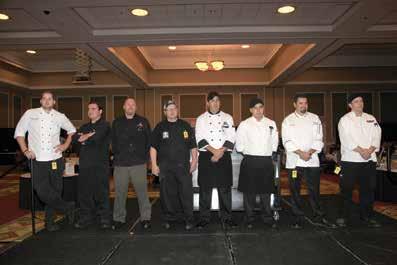 Chef Roger Johnson of the Iowa Machine Shed placed second in the competition and Chef Robert Sanda owner/operator of Tally s