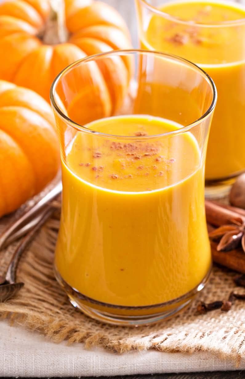 OATMEAL COOKIE SMOOTHIE PUMPKIN PIE SMOOTHIE SERVES: 1-2 TIME: 5 MINUTES ½ cup cooked oats 10 raw cashews 12 ounces water 2 dates pinch cinnamon pinch sea salt 1 scoop of pure bone broth protein