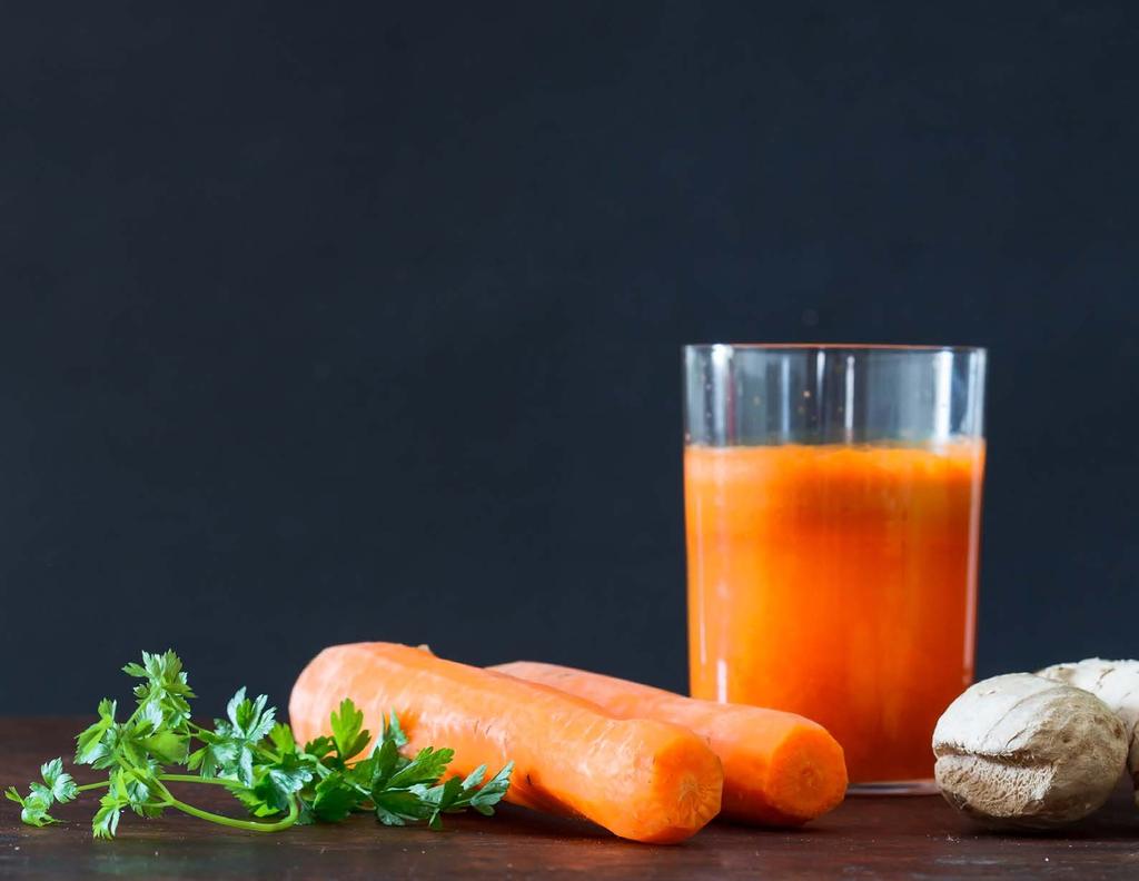CARROT GINGER SMOOTHIE SERVES: 1-2 TIME: 5 MINUTES 1 cup steamed carrots ½ cup steamed fennel ½ inch sliced ginger