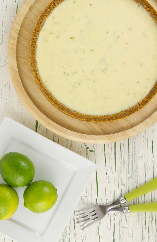 KEY LIME PIE SERVES: 6 8 TIME: 15 MINUTES 1¼ cup cashews 1 scoop pure bone broth protein zest of 2 limes ¼ teaspoon sea salt 1 cup dates 1 tablespoon honey 1 tablespoon melted coconut oil 2