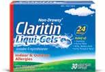 Children's Claritin Grape Flavored Chewables 5 mg/10 ct. 9 23 Claritin Liqui-Gels 24 hour Relief 10 mg/30 ct. 19 50 Claritin 24 hour Relief 10 mg/10 ct.