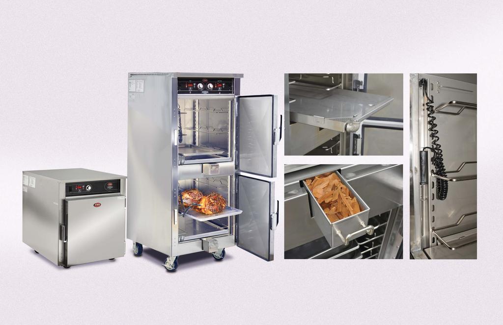 LOW TEMP COOK & HOLD OVEN WITH SMOKER FEATURE perfect pairing 85% Radiant Heat with 15% Forced Air Convection Combining radiant and convection heat allows meats to brown naturally and greatly reduces