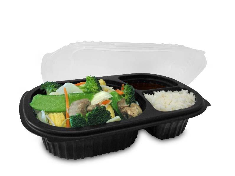 HINGED CONTAINERS FM Entrée Containers Item Code Description Pack Material Freezer to Microwave To Go Meals CRTA16-BK 16 oz PP Entrée Containers Combo 150/cs,50/slv PET CRTA24-BK 24 oz PP Entrée