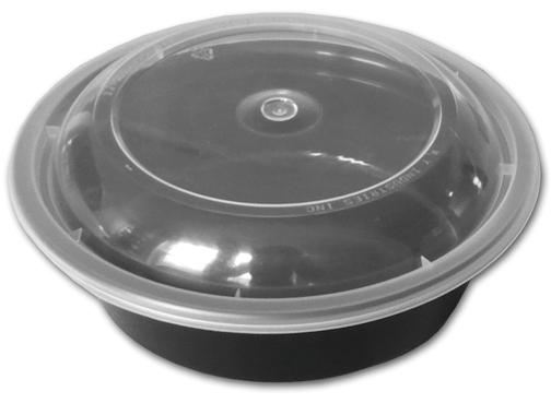 Take Out Containers - Injection Molded Item Code Description Pack Material ROUND SK616B 16 oz black round container w/ clear lid - combo 150 PP SK723B 23 oz black round container w/ clear lid - combo