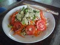 Raw Lunch The Vegetable Wrap 130 baht Add Avocado 40 baht Fresh veggies, mango and a