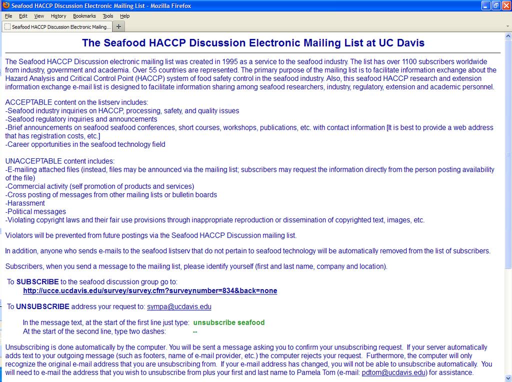HACCP Discussion List p.