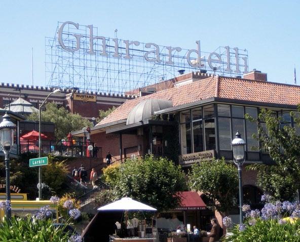 insider locations Spend an exclusive evening at Ghirardelli Square Housed in a 19th century former chocolate factory near Fisherman s Wharf, Ghirardelli Square has been transformed into a multi-level