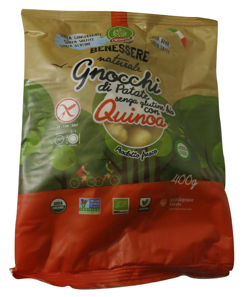 New Retail Products Benessere Naturale Gnocchi Di Patate Con Quinoa: Potato Gnocchi with Quinoa Country of Origin: Italy