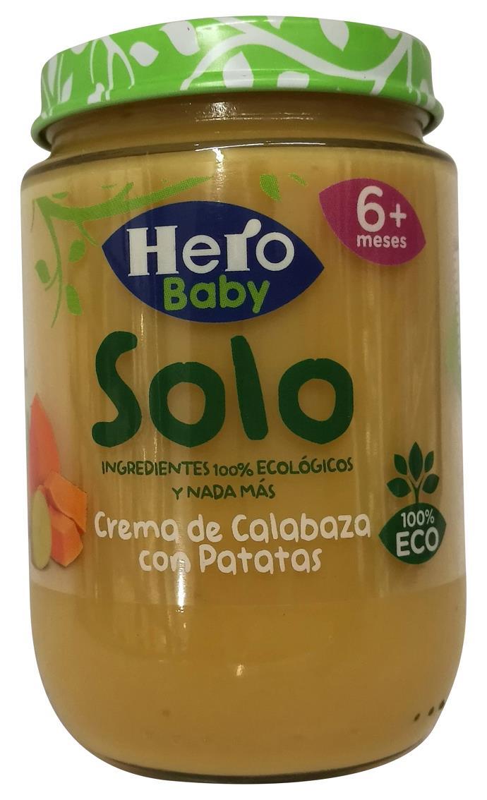 New Retail Products Hero Baby Solo Crema De Calabaza con Patatas: Pureed Organic Pumpkin with Potatoes Country of Origin: