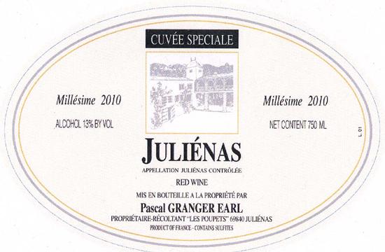 GENERAL Appellation JULIENAS cuvee spéciale Cepage/Uvaggio gamay %ABV Alc 13% by vol # of bottles produced 6000 Grams of Residual Sugar No VINEYARD AND GROWING Vineyard/lieu dit name(s) and La croix
