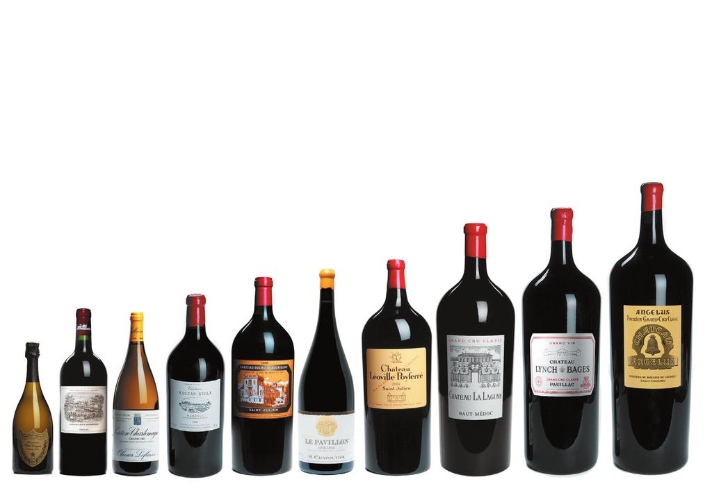 Discover our large formats selection on on www.millesima-usa.com 1. Magnum 1.5 liter 2. Double-magnum Bordeaux 3 liters 3. Jeroboam Other regions 3 liters 4. Jeroboam Bordeaux 5 liters 2 3 4 5.