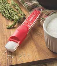 teaspoon to 1 tablespoon. Sliding cover stops at the measurement you want. Stops in 1/2 teaspoon increments. Angled edge makes precise leveling easy.
