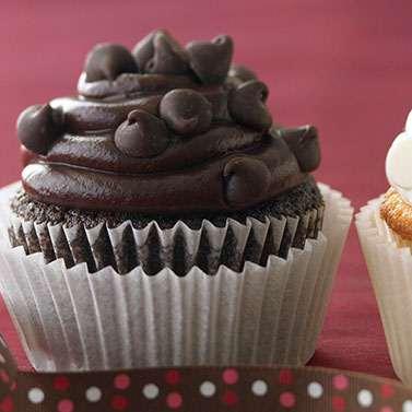 Dark Chocolate Cupcakes Yield: 2 Cupcakes /4 cup Ghirardelli Unsweetened Cocoa /8 cups all-purpose flour /4 teaspoon baking soda /4 teaspoon salt large egg /2 cup firmly packed light brown sugar /2