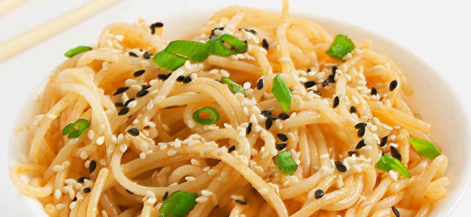 Sweet Sesame Noodle Salad Grains Side Dish 48 Servings Spaghetti, whole grain-rich, dry 6 pounds Cook pasta in boiling water until al dente.