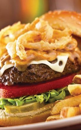 Burger Haven OUR HAMBURGERS ARE MADE FROM FRESH LEAN GROUND BEEF AND SERVED ON A TOASTED BUN WITH MAYO, LETTUCE, TOMATOES, ONIONS AND PICKLES SERVED WITH FRIES UNLESS OTHERWISE SPECIFIED SUBSTITUTE