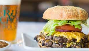 Cheeseburger A 1/2 pound of fresh ground round topped with cheddar cheese or blue cheese crumbles.