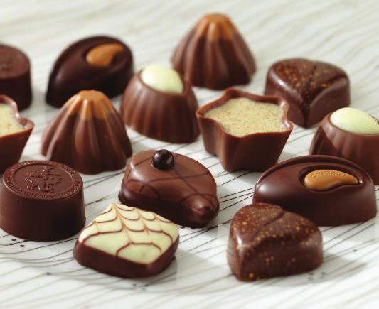 This assortment of pralines features seven recipes,