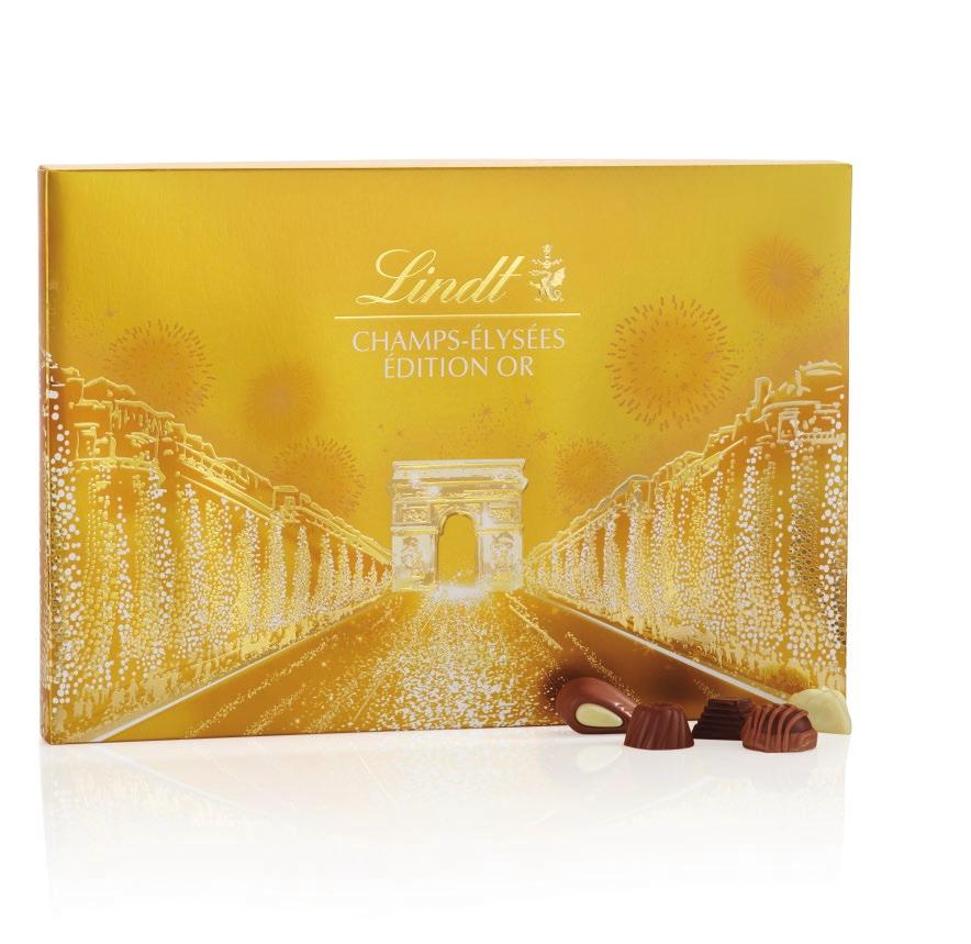 Contains an assortment of gourmet truffles in hazelnut, white and
