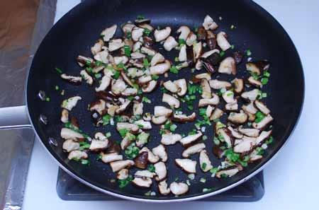 3 3 Heat a couple tablespoons of butter in a skillet and sauté the mushrooms