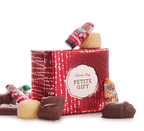 chocolate Santas. The perfect gift for anyone. 97071 5 oz f.