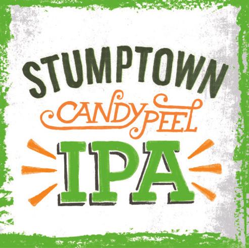 With a strong malt backbone, Stumptown CandyPeel is a balanced beer that s refreshing and delicious. ALCOHOL 6.5% ORIGINAL GRAVITY 15.
