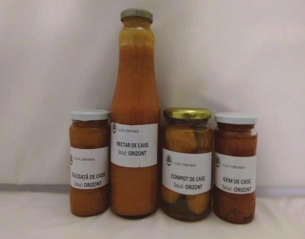 marks from tasters, which lead to the unique qualificative of very good (Table 4 and Figure 4). Fig. 3. Apricot processed products from the Orizont cultivar Table 4.
